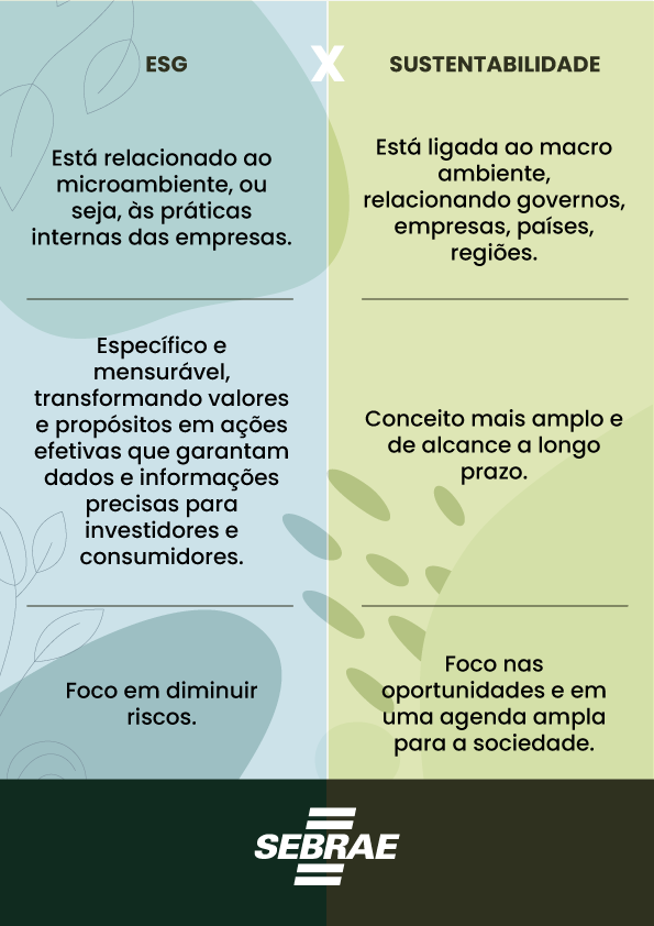 Entenda A Diferen A Entre Esg E Sustentabilidade Sebrae